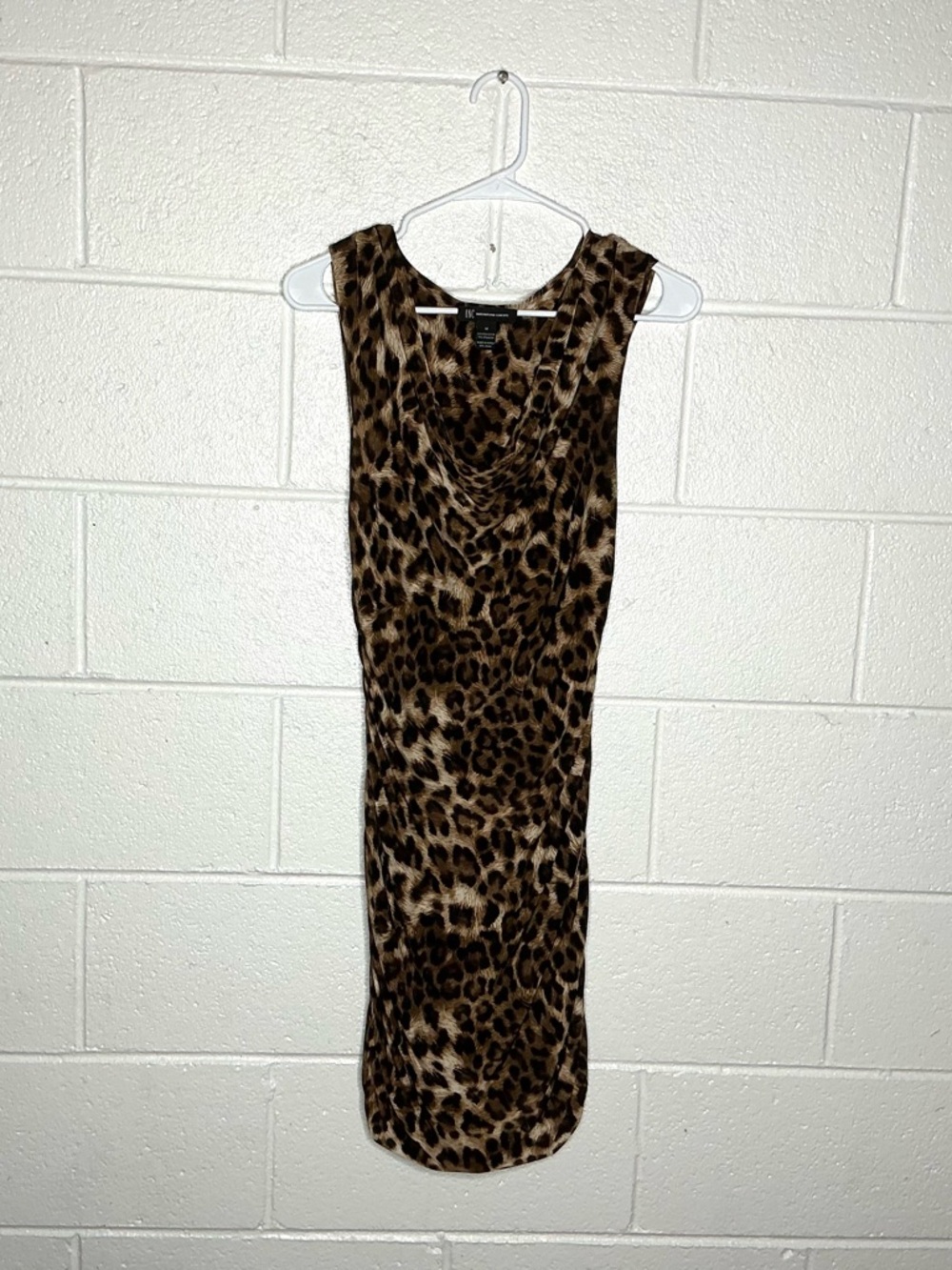 < International Concepts Cowl Neck Leopard Print Dress > - Picture 1 of 3